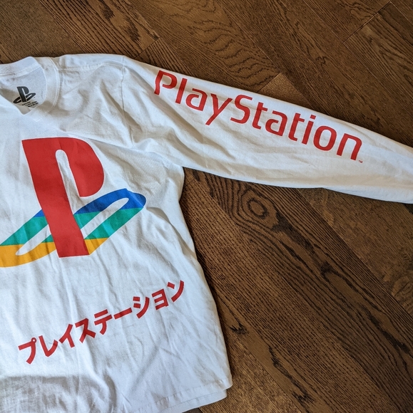 PlayStation With Japanese Long Sleeve t-shirt Size small - Picture 5 of 6